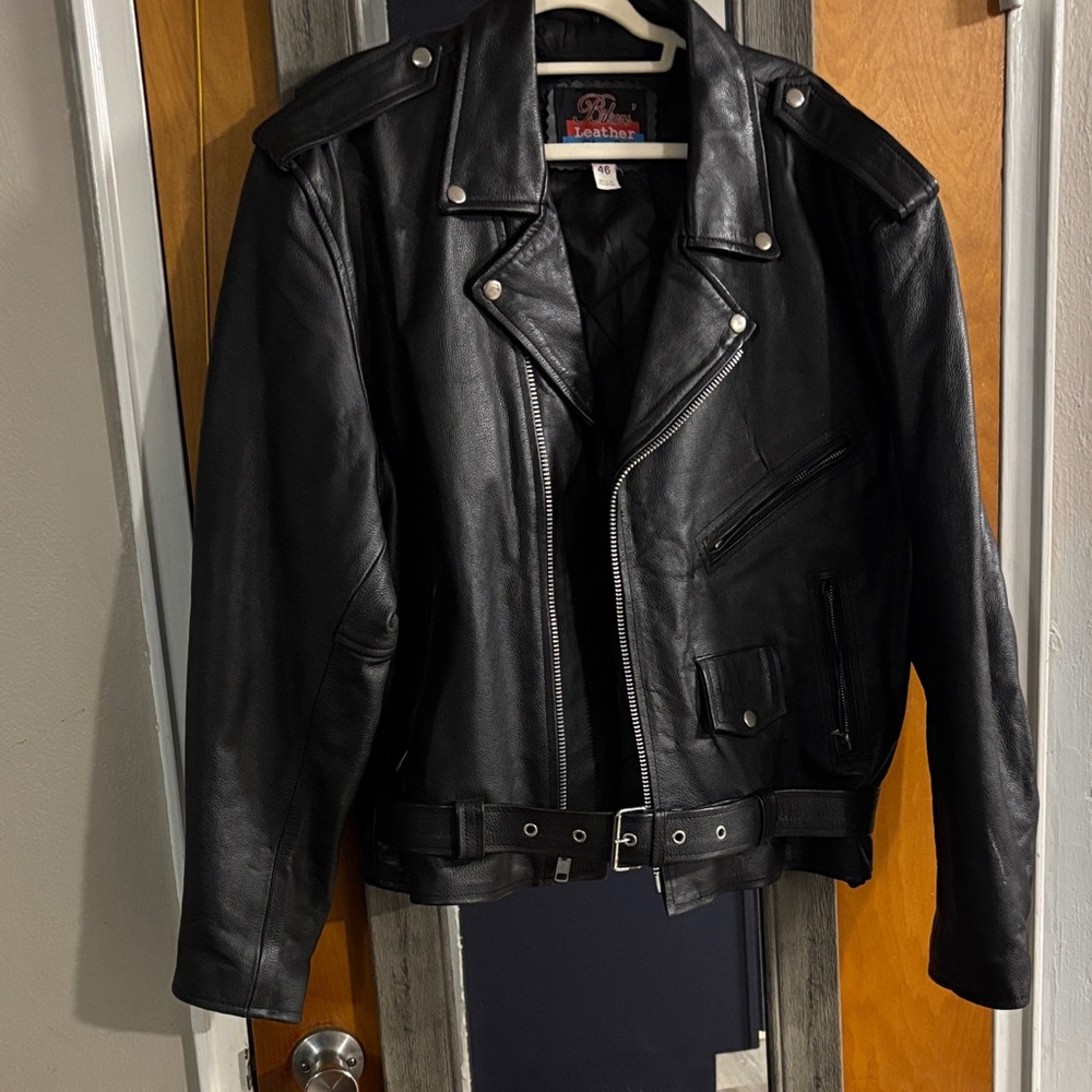 Classic Black Biker Jacket unisex